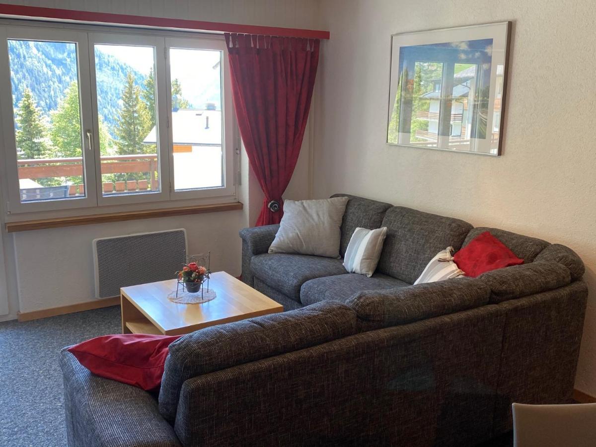 2,5 Pces Accueillant Comme A La Maison Leukerbad Exterior foto