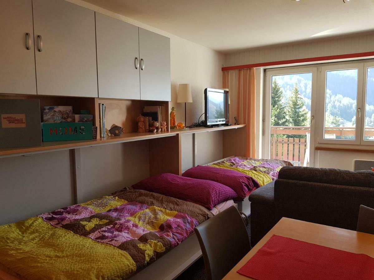 2,5 Pces Accueillant Comme A La Maison Leukerbad Exterior foto